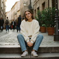 Cream Oversized Sweatshirt