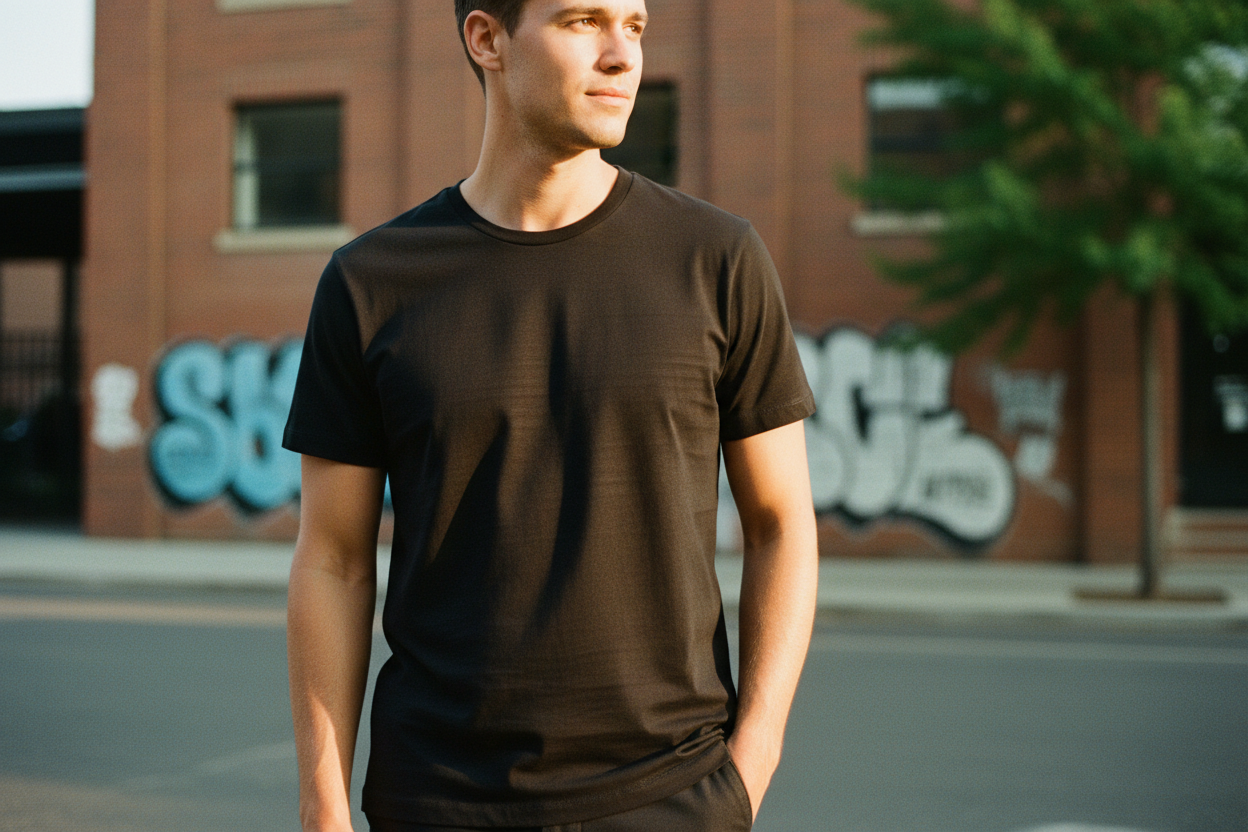 Black Minimal Plain Tee