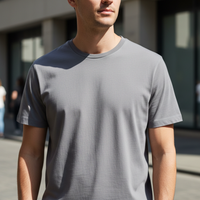 Grey Minimal Plain Tee