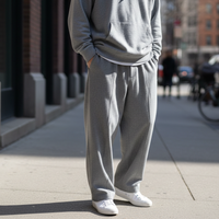 Grey Wide-Leg Joggers
