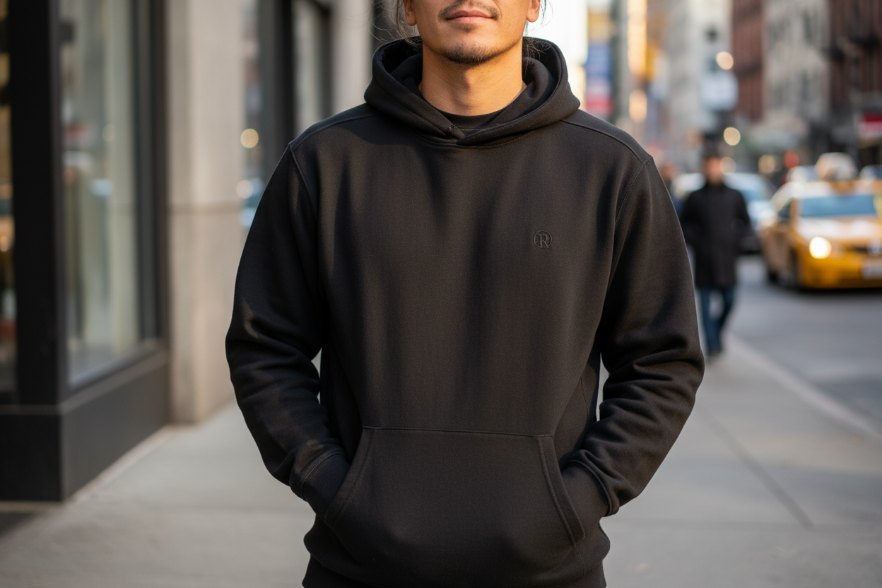 Black Pullover Hoodie