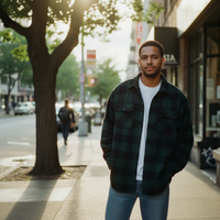 Green Black Flannel Shirt